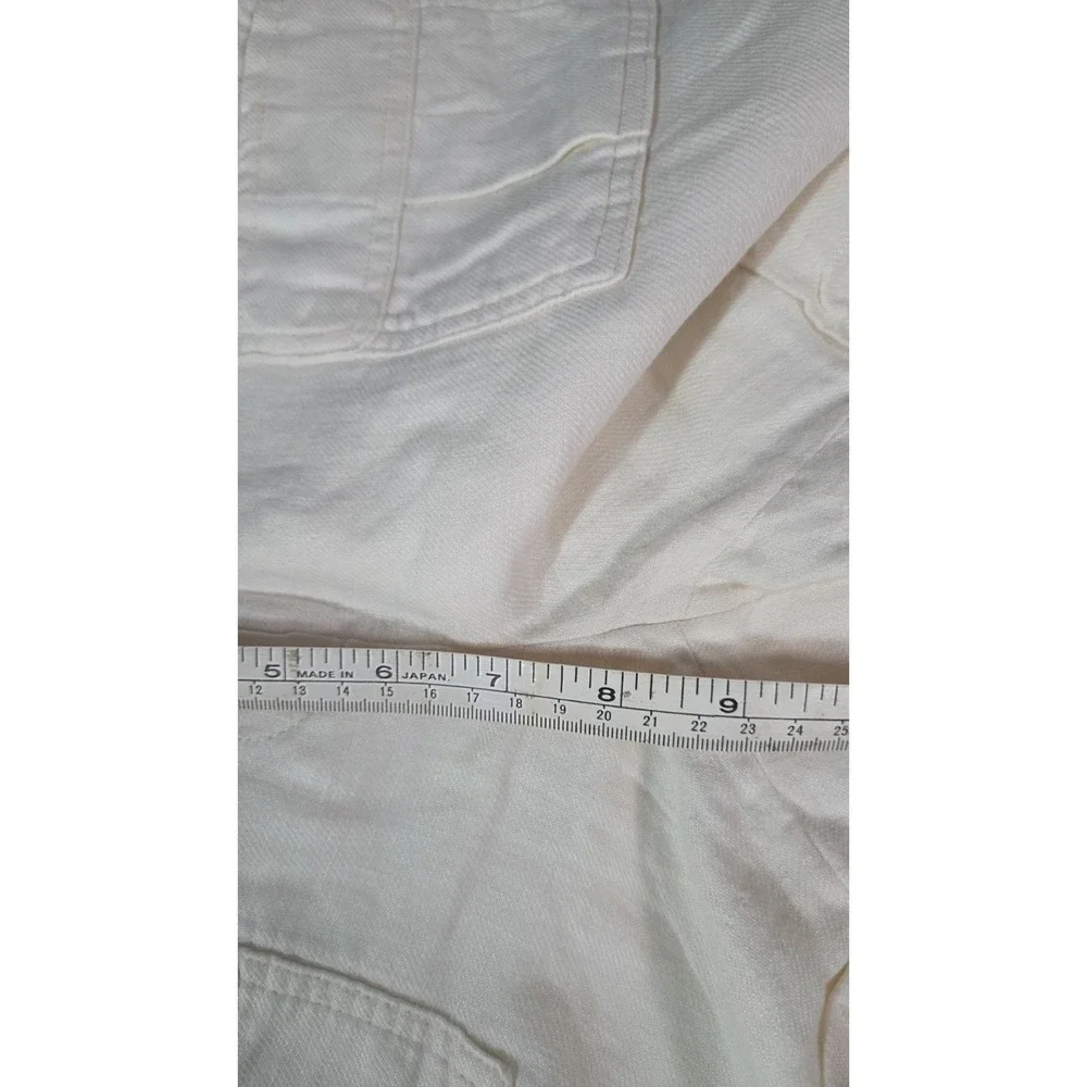 The Limited Linen Lined Shorts Pockets Ivory Size 6 - Picture 6 of 7